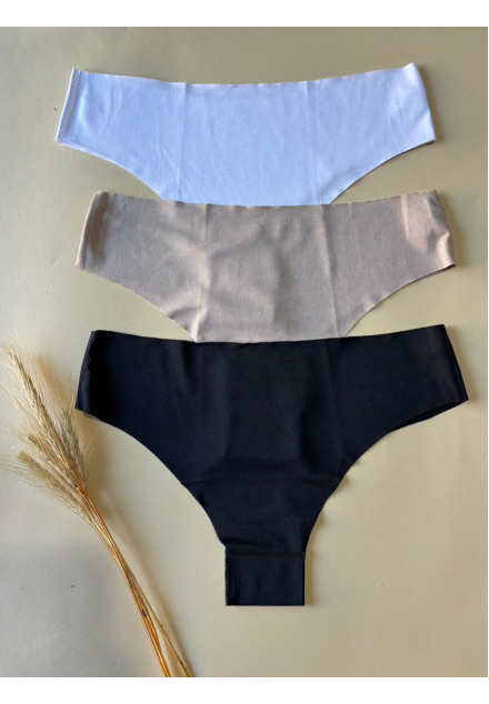  Calcinha Fio Dental sem Costura de Microfibra Light