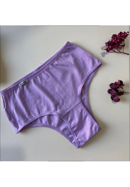 Calcinha Noemi Cintura Alta de Algodão com Elastano