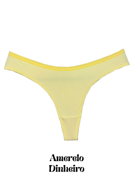 Kit de Calcinha Fio Duplo Ano Novo de Microfibra 4 peças