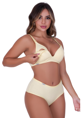 Conjunto de Amamentação Bojo Soft de Algodão com Elastano