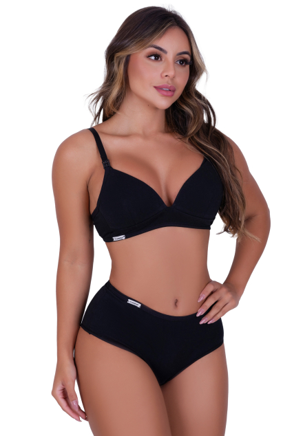 Conjunto de Amamentação Bojo Soft de Algodão com Elastano