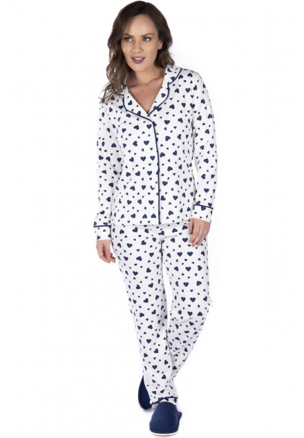 Pijama Aberto Americano de Malha Canelada (LUXO)