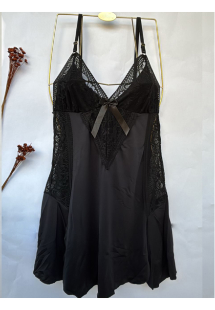 Camisola Fabiana de Microfibra Light e Renda