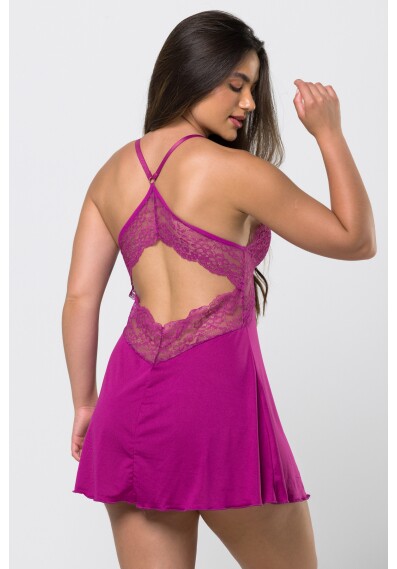 Camisola Ponto de Luz Nadador de Microfibra Light e Renda