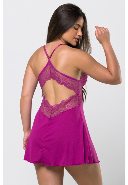 Camisola Ponto de Luz Nadador de Microfibra Light e Renda