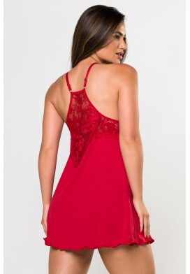Camisola Gabriela Nadador de Microfibra Light e Renda