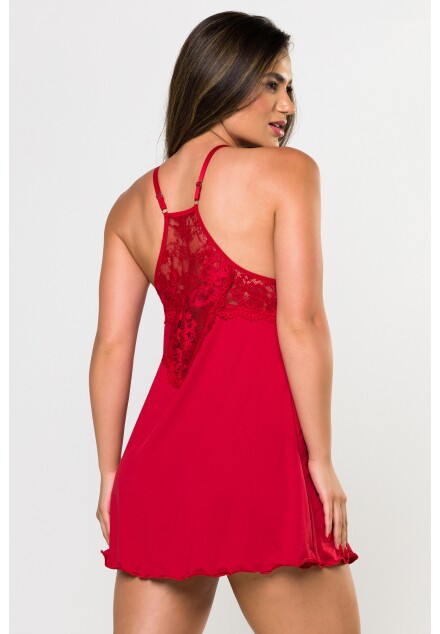 Camisola Gabriela Nadador de Microfibra Light e Renda