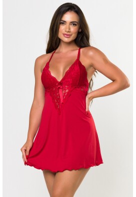 Camisola Gabriela Nadador de Microfibra Light e Renda