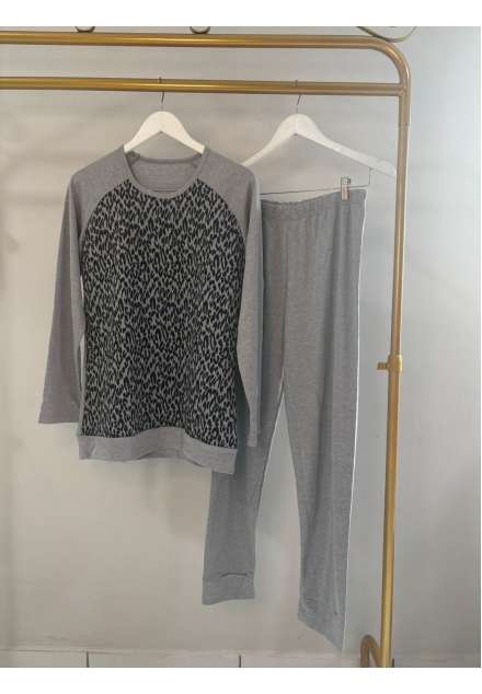 Pijama Jacquard de Malha Canelada (LUXO)