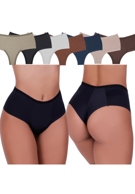 Kit Calcinha Athena Fio Duplo Modeladora Microfibra 7 Peças