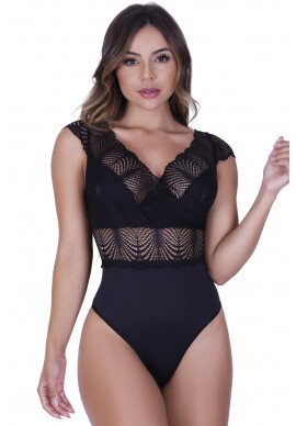 Body Mayte de Microfibra e Renda