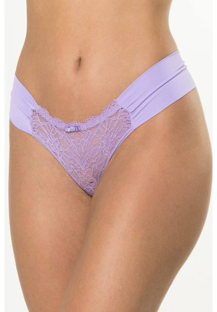 Calcinha Fio Duplo e Pala Dupla de Microfbra com Renda